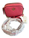 Tory Burch coral Leather goldtone hardware Top Zip Logo Bag coral / Small