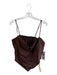 Reformation Size 12 Brown Linen Stretch Panel Back Zip Crop Top Brown / 12
