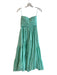 Cinq a Sept Size 0 Blue Green No Fabric Tag Strapless Back Zip Striped Dress Blue Green / 0