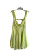 For Love & Lemons Size Large Lime & White Tencel Blend Checked Open Back Dress Lime & White / Large