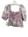 Something Navy Size S White, Pink & Multi Linen & Cotton Smocked Peplum Top White, Pink & Multi / S