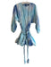 Rhode Size XS Blue Cotton Round Neck Long Sleeve Gradient Knee length Dress Blue / XS