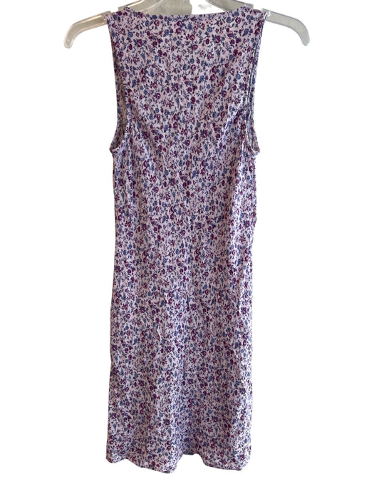 Reformation Size M Purple Viscose & Rayon V Neck Sleeveless Floral Print Dress Purple / M