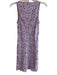 Reformation Size M Purple Viscose & Rayon V Neck Sleeveless Floral Print Dress Purple / M