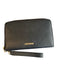 Rebecca Minkoff Black Leather Gold hardware Zipper Closure Wrist Strap Wallets Black