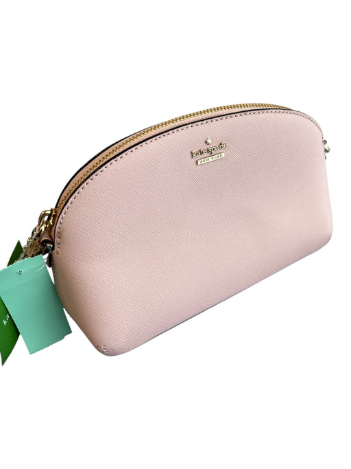 Kate Spade Pink Leather Zip Top Inside Pocket Cross Body Strap Bag Pink / Small