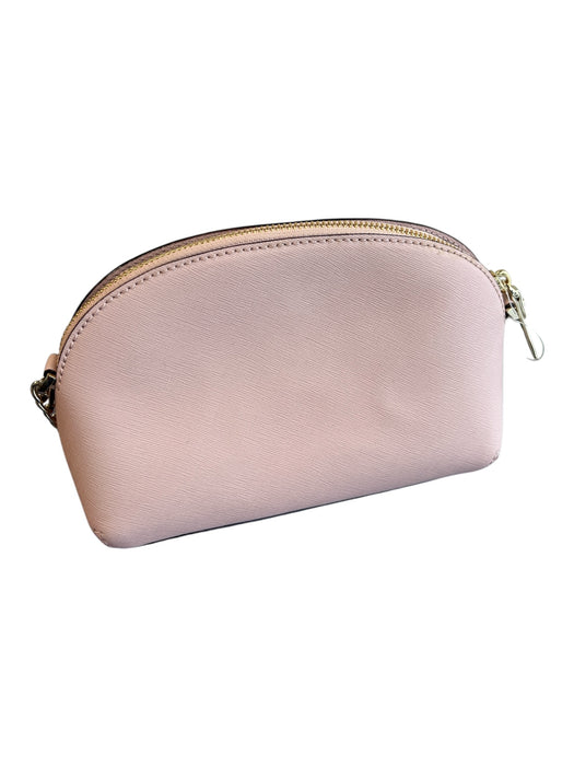 Kate Spade Pink Leather Zip Top Inside Pocket Cross Body Strap Bag Pink / Small