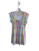 Love Shack Fancy Size M Multi Cotton Short Sleeve Plaid Scoop Neck Dress Multi / M