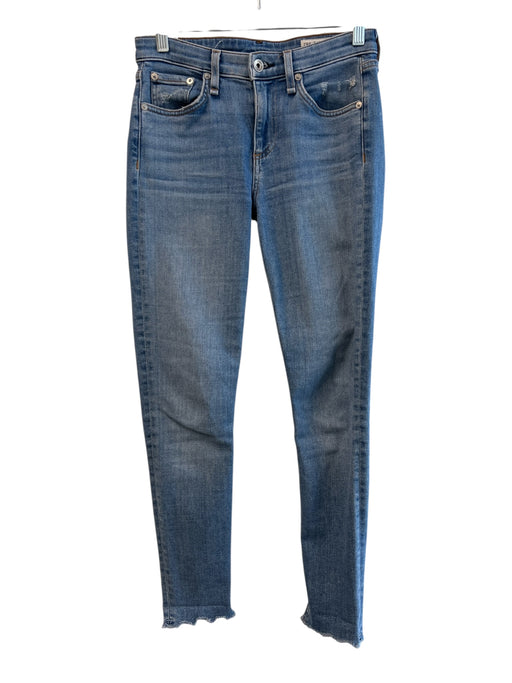 Rag & Bone Size 25 Light Wash Cotton Blend Mid Rise Zip Fly 5 Pocket Jeans Light Wash / 25