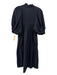 Never a Wallflower Size Small Black Cotton Half Balloon Sleeve Gathered Dress Black / Small