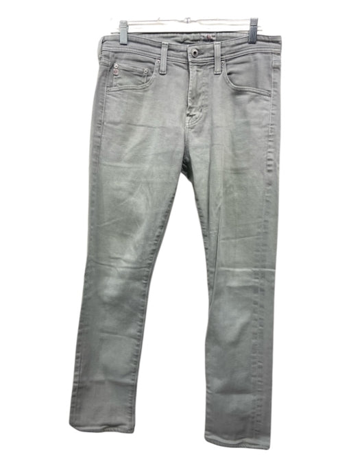 AG Size 31 Light Gray Cotton Blend Solid Jean Men's Pants Light Gray / 31
