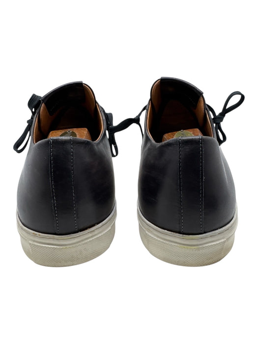 Magnanni Shoe Size 10.5 Black Leather Solid Sneaker Men's Shoes Black / 10.5