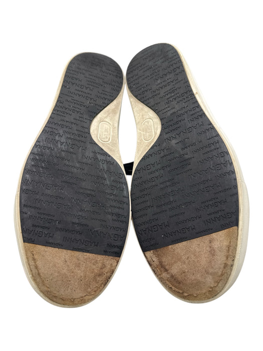 Magnanni Shoe Size 10.5 Black Leather Solid Sneaker Men's Shoes Black / 10.5