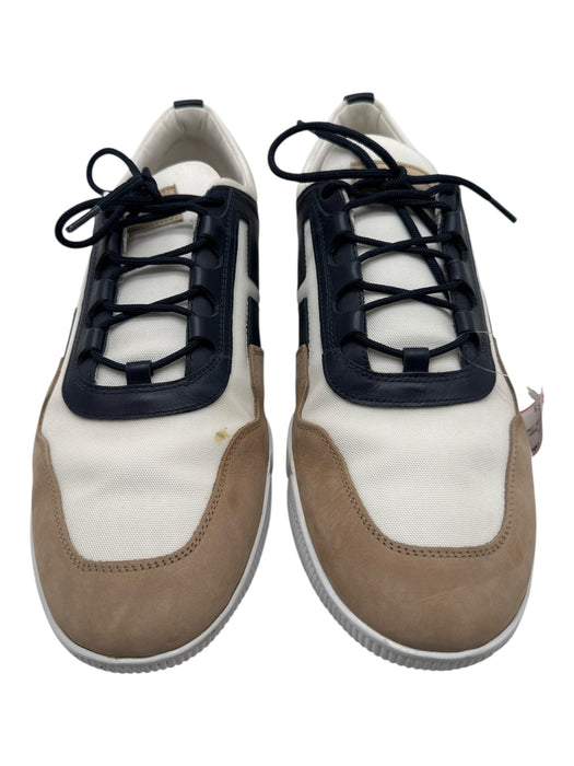 Tods Shoe Size 10.5 AS IS Beige & Navy Synthetic Solid Sneaker Men's Shoes Beige & Navy / 10.5
