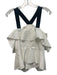 Derek Lam 10 Crosby Size 2 White & Black Cotton Ruched Front Sleeveless Top White & Black / 2