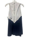 Alice & Olivia Size XS White & Navy Blue Polyester Colorblock V Neck Dress White & Navy Blue / XS