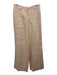 Lafayette 148 Size 2 Peach Orange Linen Mid Rise Zip & Hook Wide Leg Pants Peach Orange / 2