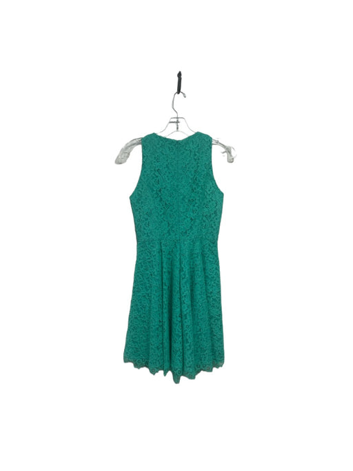 Shoshanna Size 0 Mint Green Cotton Blend Lace Overlay Back Zip Sleeveless Dress Mint Green / 0