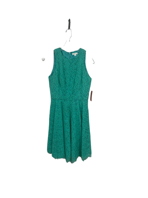 Shoshanna Size 0 Mint Green Cotton Blend Lace Overlay Back Zip Sleeveless Dress Mint Green / 0