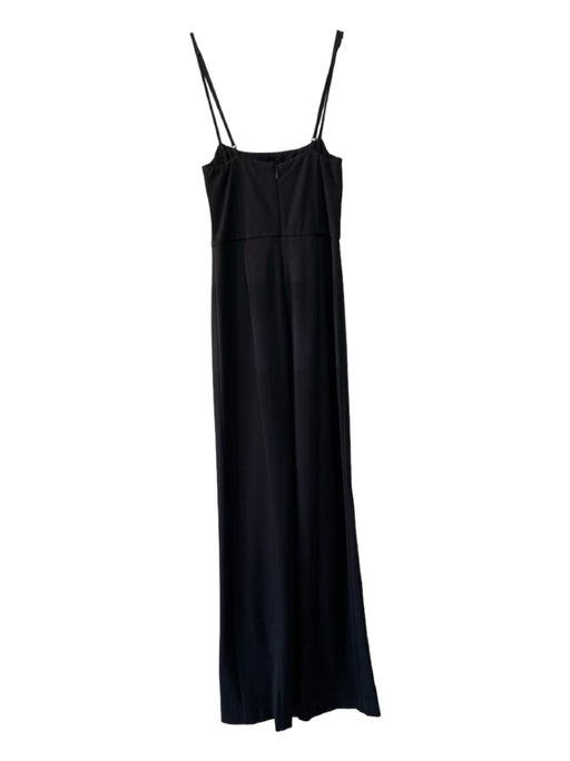 NBD Size XXS Black Rayon Blend Back Zip Spaghetti Strap Slit Dress Black / XXS