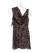 Commense Size XS Brown & Black Polyester Cowl Neck Spotted high neck Dress Brown & Black / XS