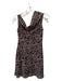 Commense Size XS Brown & Black Polyester Cowl Neck Spotted high neck Dress Brown & Black / XS