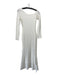 Commense Size XS White Polyamide & Cotton Asymetric Neckline Long Sleeve Dress White / XS