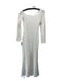 Commense Size XS White Polyamide & Cotton Asymetric Neckline Long Sleeve Dress White / XS