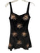 Oceanus Size S Black & Multi Polyamide Velvet Beaded & Sequined Sunburst Dress Black & Multi / S