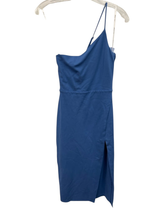 Lovers and Friends Size S Blue Rayon Blend One Shoulder Sleeveless Dress Blue / S