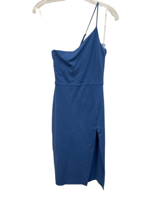 Lovers and Friends Size XS Blue Rayon Blend One Shoulder Sleeveless Dress Blue / XS