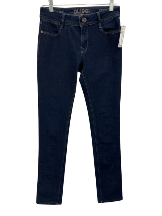 DL1961 Size 25 Dark Wash Cotton Blend Denim High Rise Button & Zip Fly Jeans Dark Wash / 25