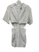Zara Size S White Viscose Blend Collar V Neck Back Zip Open Side Dress White / S
