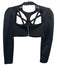 PatBo Size 0 Black Long Sleeve Cut Out Back Zip Cropped Top Black / 0