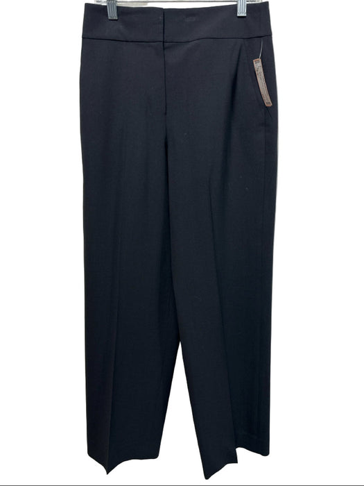 Theory Size 0 Black Wool Trouser zip fly Hook & Eye Pants