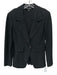 St. John Size 10 Black No Fabric Tag One Button Lapels Faux Pockets Blazer Black / 10