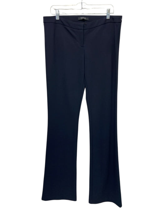Derek Lam Size 12 Black Viscose Blend Zip & Hook Closure Mid Rise Trouser Pants Black / 12
