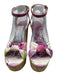 Jimmy Choo Shoe Size 40 Purple & Multi Textile Ankle Buckle Platform Sandals Purple & Multi / 40