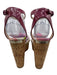 Jimmy Choo Shoe Size 40 Purple & Multi Textile Ankle Buckle Platform Sandals Purple & Multi / 40
