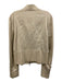 St. John Sport Size M Beige Cotton & Polyester Gold Grommet Zip Front Jacket Beige / M