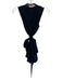 Tory Burch Size 8 Navy Polyester Sleeveless Button Up Neck Tie Top Navy / 8