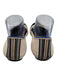 Rothy's Shoe Size 10 Beige, Blue & Black Synthetic Knit Round Toe Cap Toe Flats Beige, Blue & Black / 10
