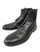 A. Testoni Shoe Size 11 Black Leather Solid Lace Up Men's Shoes 11