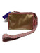Kelly Wynne Gold, Pink, Blue Rubber Woven Strap Metallic Zip Top Shoulder Bag Gold, Pink, Blue / S