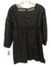 Free People Size XS Black Cotton Puff 1/2 Sleeve Crochet Lace Square Neck Top Black / XS