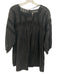 Free People Size XS Black Cotton Puff 1/2 Sleeve Crochet Lace Square Neck Top Black / XS