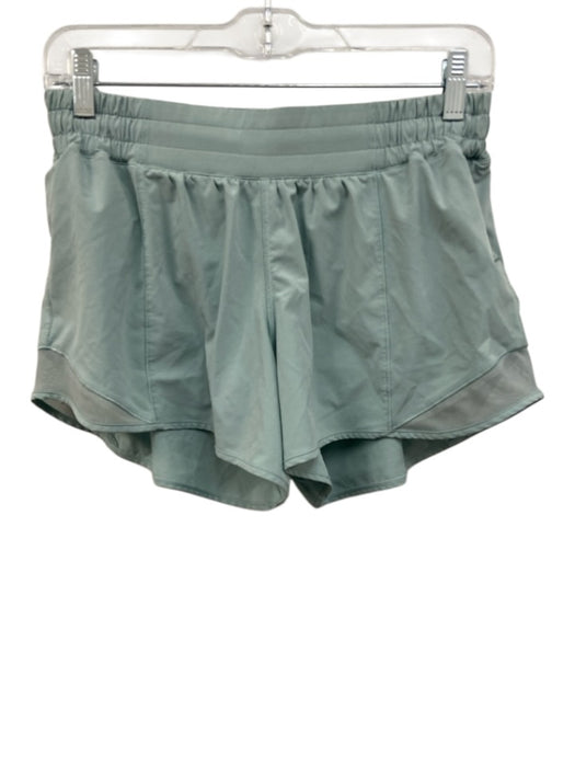 Lululemon Size 8 Mint Green Polyester Blend Elastic Waist Sheer Panel Shorts Mint Green / 8