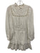 Cleobella Size S White Cotton Long puff sleeve Crochet Lace Smocked Waist Dress White / S