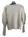 Zero Degrees Celsius Size XS Cream Beige Acrylic Floral Knit Long Sleeve Sweater Cream Beige / XS