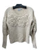 Zero Degrees Celsius Size XS Cream Beige Acrylic Floral Knit Long Sleeve Sweater Cream Beige / XS